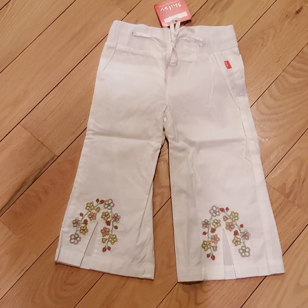 Shilav White Floral Pants - Size 4T - NWT